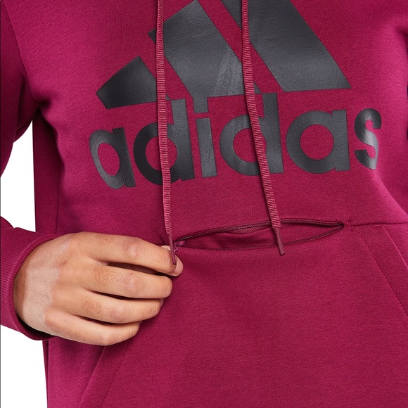 Adidas Badge of Sport Pullover Fleece Hoodie, sz M - Picture 3 of 11